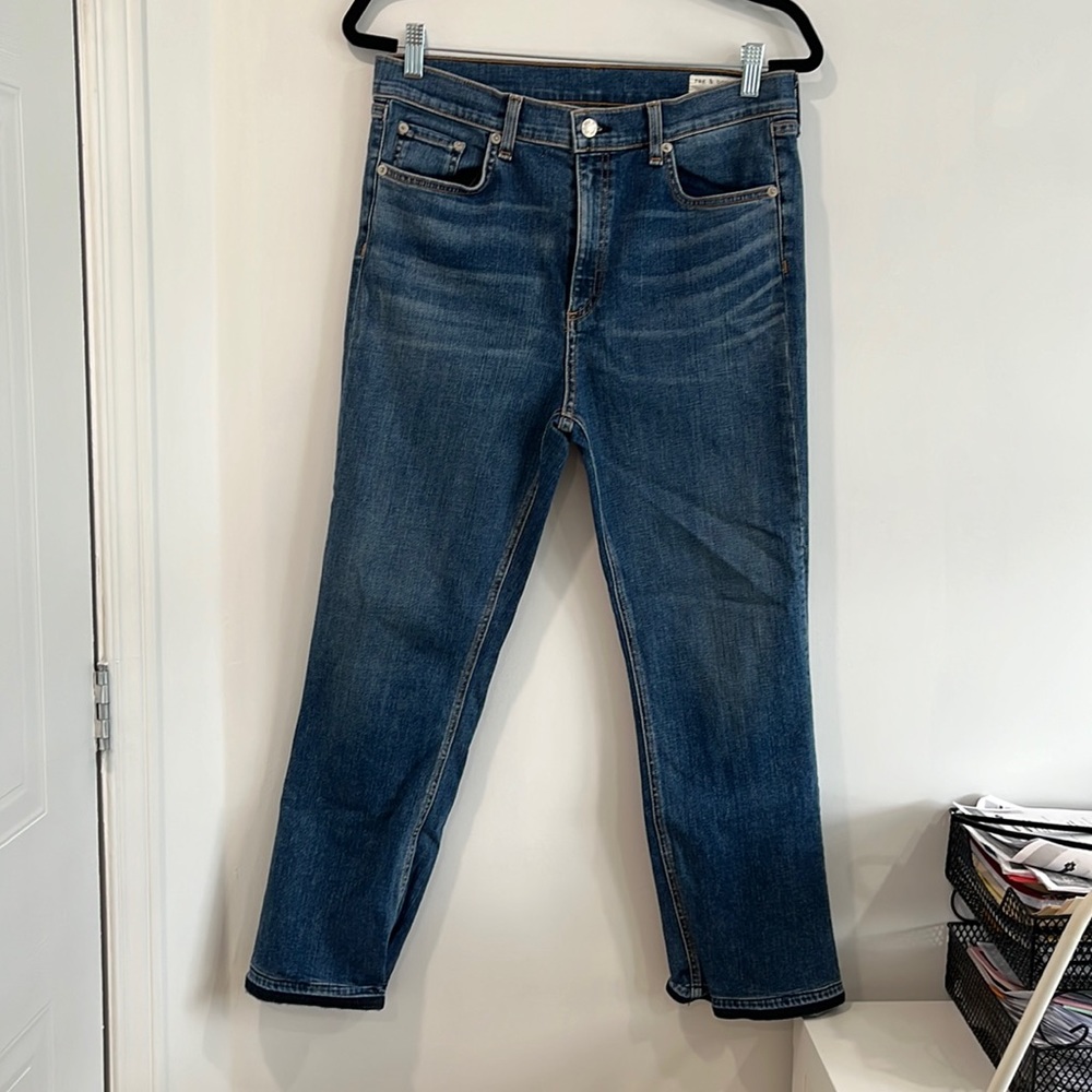 Rag & Bone straight Stretch Heans high waist sz 32